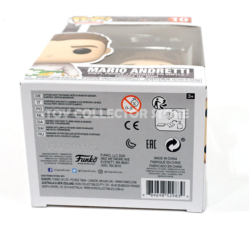 Mario Andretti 10 POP Vinyl Figure 1969 Indy 500 Winner Funko Pop Vinyl Figure